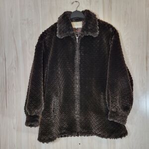 Jacobson’s Brown Faux Fur Coat Sz Small